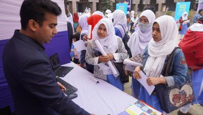 At Rajshahi Mohila Polytechnic Institute for Job Fair